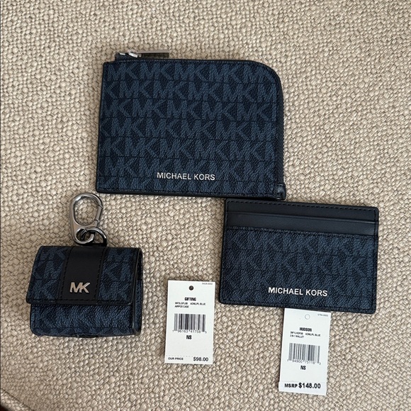 Michael Kors Dark Blue Accessory Trio - Picture 1 of 1